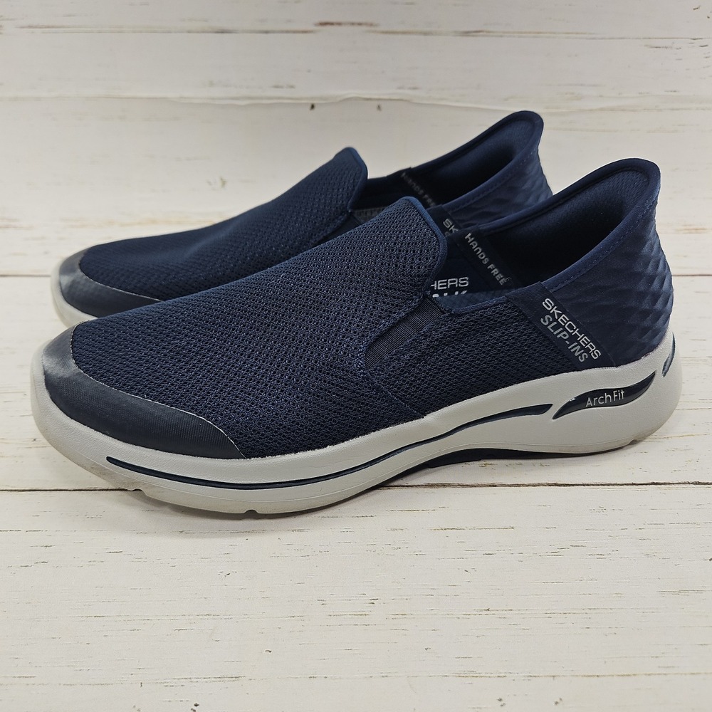 Skechers GoWalk Arch Fit Mens‎ Size 8.5 Navy Blue Running Athletic Shoes Sneaker